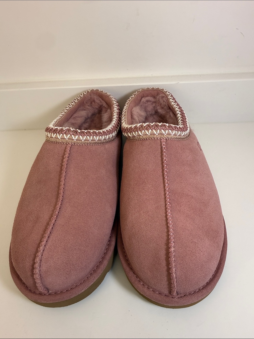 UGG Tasman II Suede Mule Slippers in ‘Pink Dawn’ - Size 9 - Like New